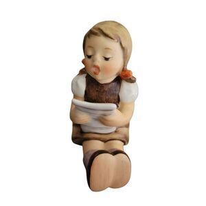 Hummel Brown and Cream Porcelain Figurine Thoughtful Child